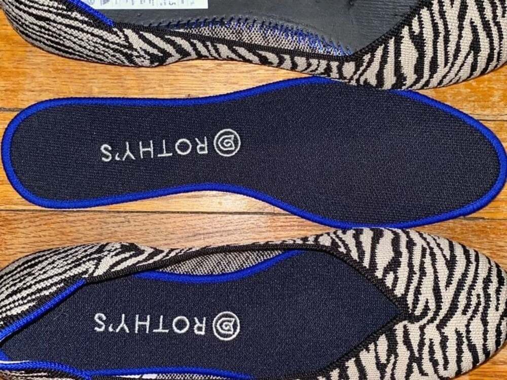 Rothy's The Flat, Retired Zebra Print, Ballet, Size 11.5